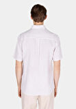 Regular Fit Shirt Neck Düz Erkek Bej Uzun Kol Gömlek