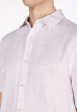 Regular Fit Shirt Neck Düz Erkek Bej Uzun Kol Gömlek