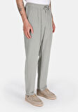 Regular Fit Orta Bel Uzun Paça Erkek Keten Karışımlı Yeşil  Pantolon