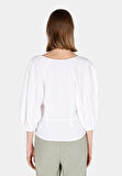Slim Fit   Kadın Beyaz  Gömlek