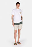 Slim Fit Baskılı Erkek Yeşil Deniz Şortu