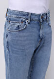 Slim Fit   Erkek İndigo Jean Pantolon