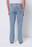 Regular Fit Orta Bel Düz Paça Erkek İndigo Jean Pantolon