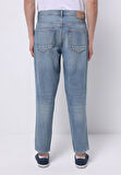 Balloon Fit   Erkek Light İndigo Denim Jean Pantolon