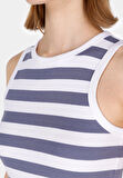 Slim Fit   Kadın Mavi Atlet Cl1074824