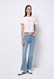 Regular Fit Orta Bel Bootcut Kadın İndigo Jean Pantolon