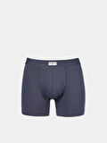 Modern Fit Düz Erkek Mavi Boxer