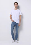 Straight Fit   Erkek Mavi Jean Pantolon