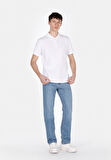 Loose Straight Fit   Erkek Mavi Jean Pantolon