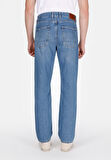 Loose Straight Fit   Erkek Mavi Jean Pantolon