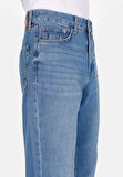Loose Straight Fit   Erkek Mavi Jean Pantolon