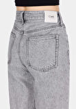 Straight Fit Orta Bel Tam Boy Paça Kadın Koyu İndigo Jean Pantolon