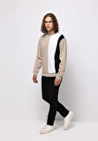 Comfort Fit   Erkek Bej Sweatshirt