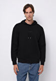 Comfort Fit   Erkek Siyah Sweatshirt