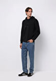 Comfort Fit   Erkek Siyah Sweatshirt