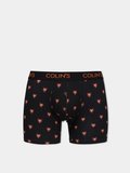 Modern Fit Baskılı Erkek Siyah Boxer