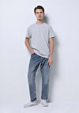 Loose Tapered Fit   Erkek İndigo Jean Pantolon