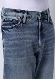 Loose Tapered Fit   Erkek İndigo Jean Pantolon