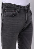 Slim Fit Düşük Bel Dar Paça Erkek Siyah Jean Pantolon