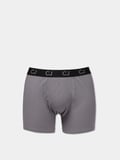 Modern Fit Düz Erkek Gri Boxer