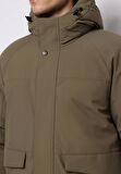 Regular Fit     Erkek Yeşil Mont