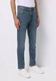 Regular Fit   Erkek Yeşil Jean Pantolon