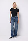 Straight Fit   Kadın Antrasit Jean Pantolon