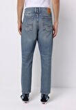 Loose Tapered Fit   Erkek İndigo Jean Pantolon