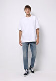 Loose Tapered Fit   Erkek İndigo Jean Pantolon