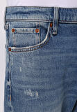Loose Tapered Fit   Erkek İndigo Jean Pantolon
