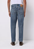 Loose Tapered Fit   Erkek İndigo Jean Pantolon