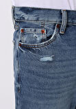 Loose Tapered Fit   Erkek İndigo Jean Pantolon