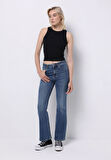 Regular Fit   Kadın İndigo Jean Pantolon