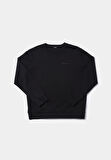 Regular Fit   Erkek Siyah Sweatshirt