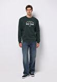 Comfort Fit   Erkek Yeşil Sweatshirt