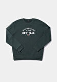 Comfort Fit   Erkek Yeşil Sweatshirt