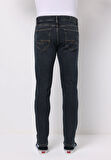 Slim Fit   Erkek Lacivert Jean Pantolon