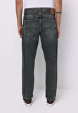 Loose Straight Fit   Erkek İndigo Jean Pantolon