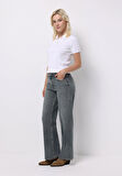 Regular Fit   Kadın Gri Jean Pantolon