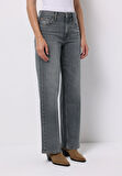 Regular Fit   Kadın Gri Jean Pantolon