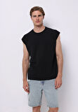 Boxy Fit   Erkek Siyah Atlet