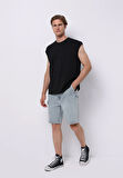 Boxy Fit   Erkek Siyah Atlet