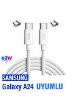 Samsung A24 Şarj Kablosu Type-C to TYPE C Hızlı Şarj İçin 1 Metre