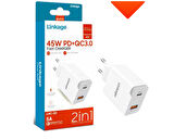 45W QC3.0 PD 5A 2in1 Şarj Başlık LHC-03