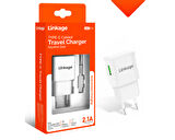 1mt Type-C Şarj Kablosu 2.1A 1XUSB Duvar Şarj Başlıgı LKC-13