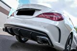W117 CLA IÇIN UYUMLU CLA 45 GÖRÜNÜM DIFÜZÖR & EGZOZ SETI 13-15 SIYAH EGZOZ  ILE
