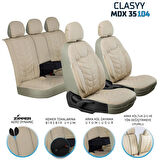 
Ford Focus 1 Uyumlu Full Deri Oto Koltuk Kılıfı Ön Arka Set Classy Model Bej SC