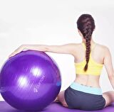Clifton 65 cm Fitilli Pilates Topu Mor + Pompa