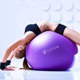 Clifton 65 cm Fitilli Pilates Topu Mor + Pompa
