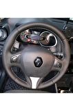 Renault Clio 4 Faz 1 2014-2017 Araca Özel Direksiyon Kılıfı (MAKYAJLI KASALARA UYUMLU DEĞİLDİR)